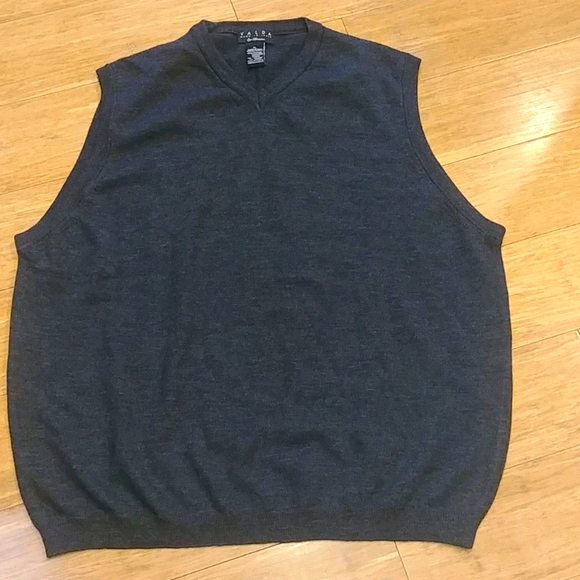 Valda Toscano Gray Merino Wool Knit Vest XL - Picture 1 of 4